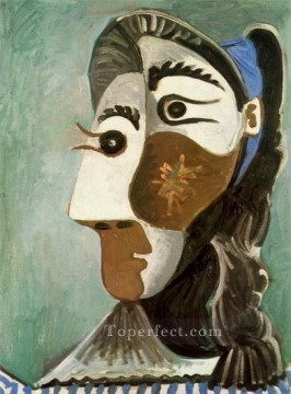 パブロ・ピカソ Painting - 女性の頭 6 1962 パブロ・ピカソ